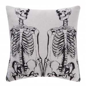 C&F Home Goth Mirrored Skeletons Halloween Throw Pillow XFJ2860